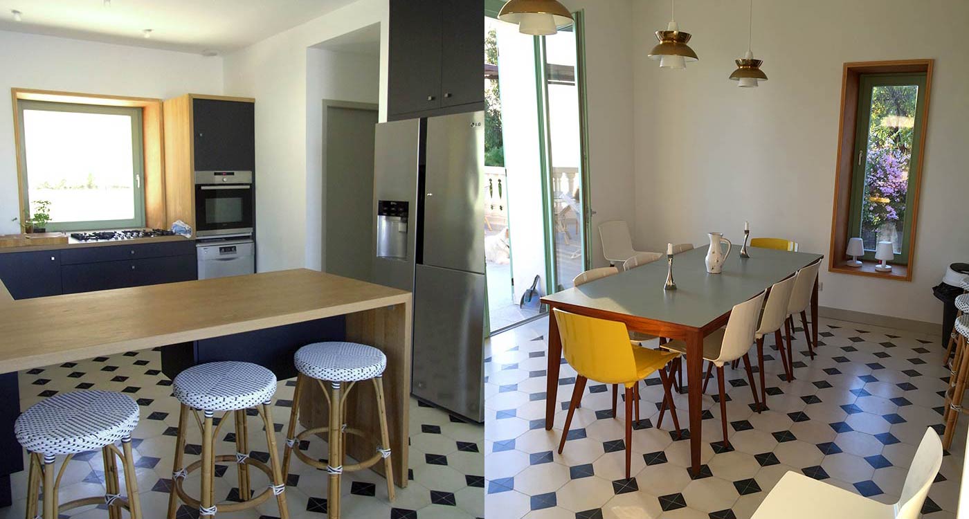 La cuisine et la salle à manger Grande maison luxe à louer Rayol-Canadel-sur-Mer